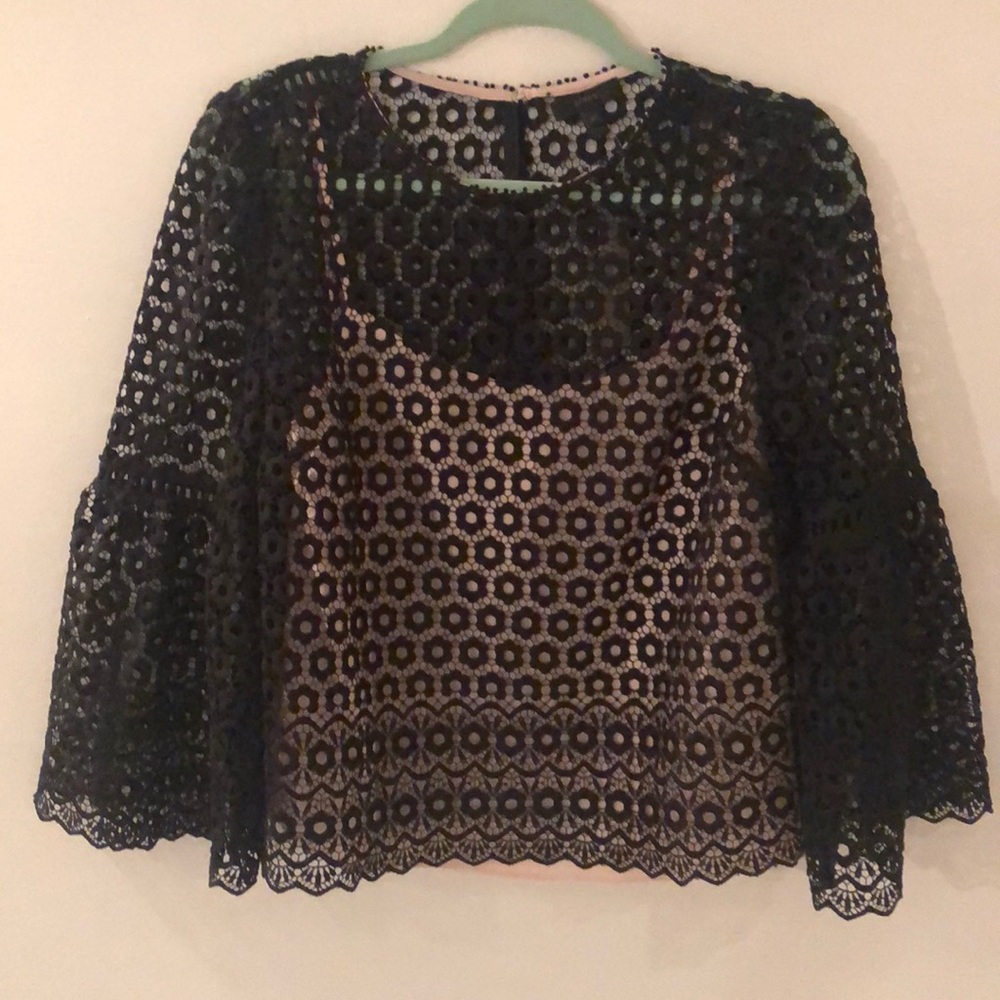 Jcrew black eyelet tip.